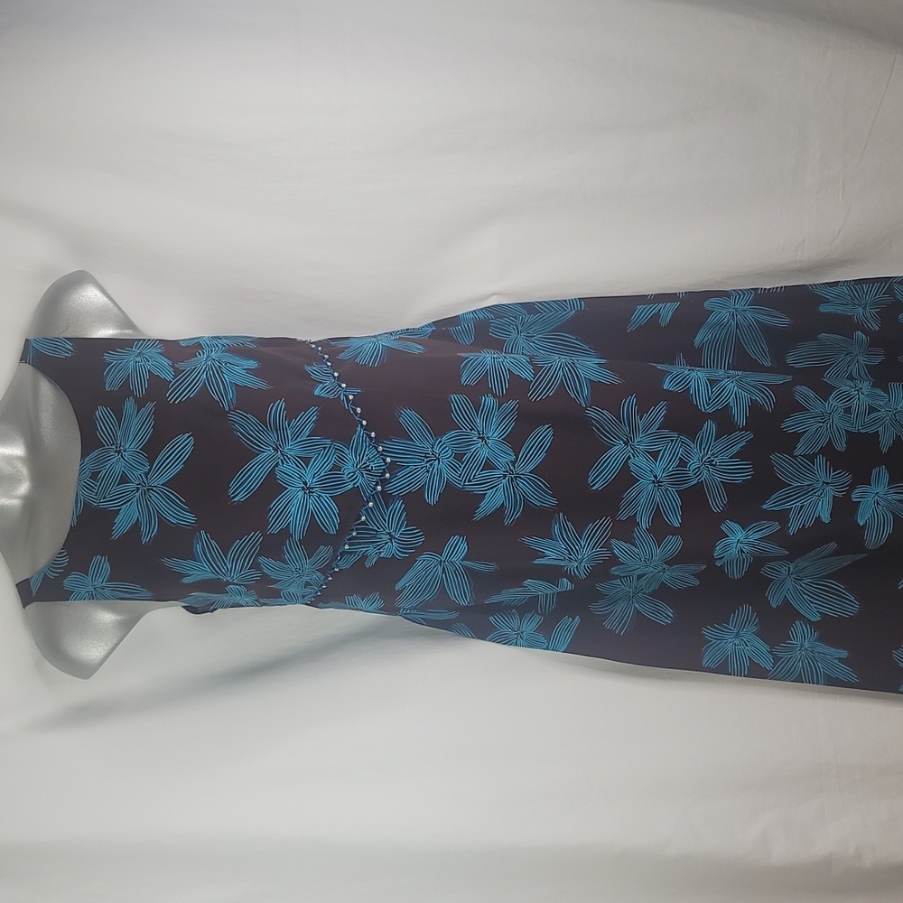 CDC brown summer floral dress sz 12